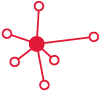 Network circles icon
